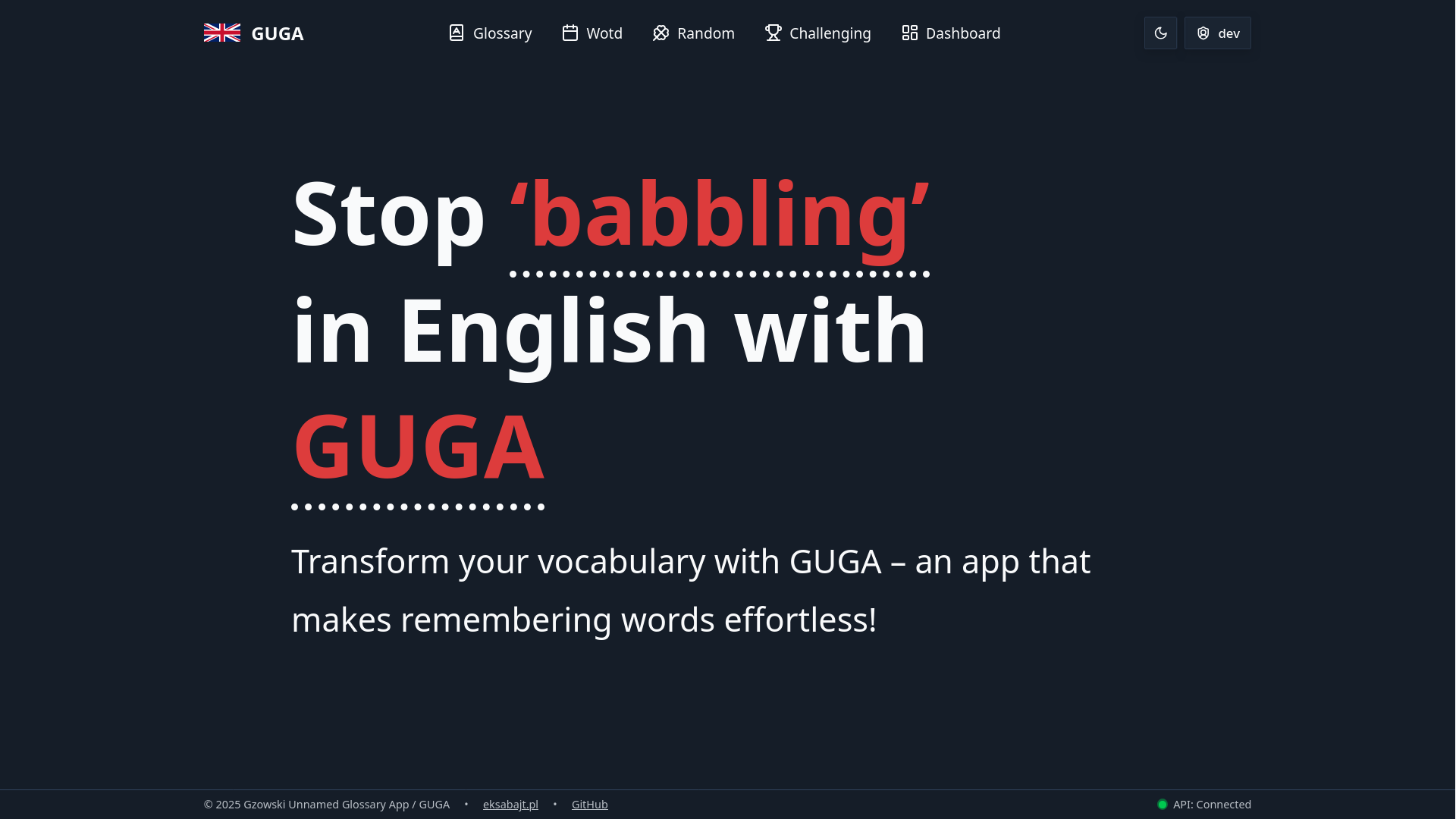 unnamed glossary app (guga) 's preview image